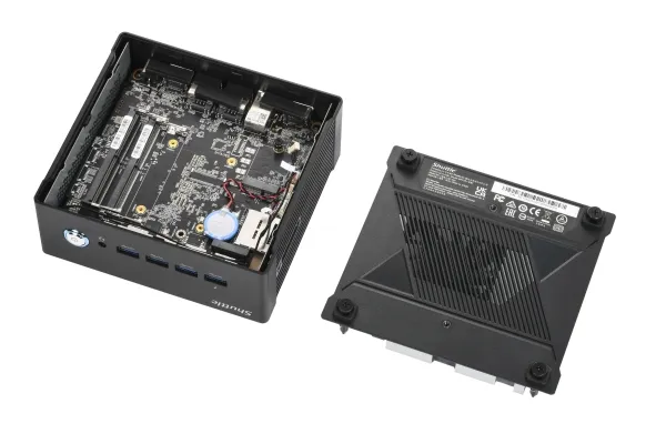 Shuttle XPC nano NA10H7 - Barebone - mini PC 1 x Ryzen 7 8845HS / op til 5.1 GHz - RAM 0 GB - Radeon 780M - Gigabit Ethernet