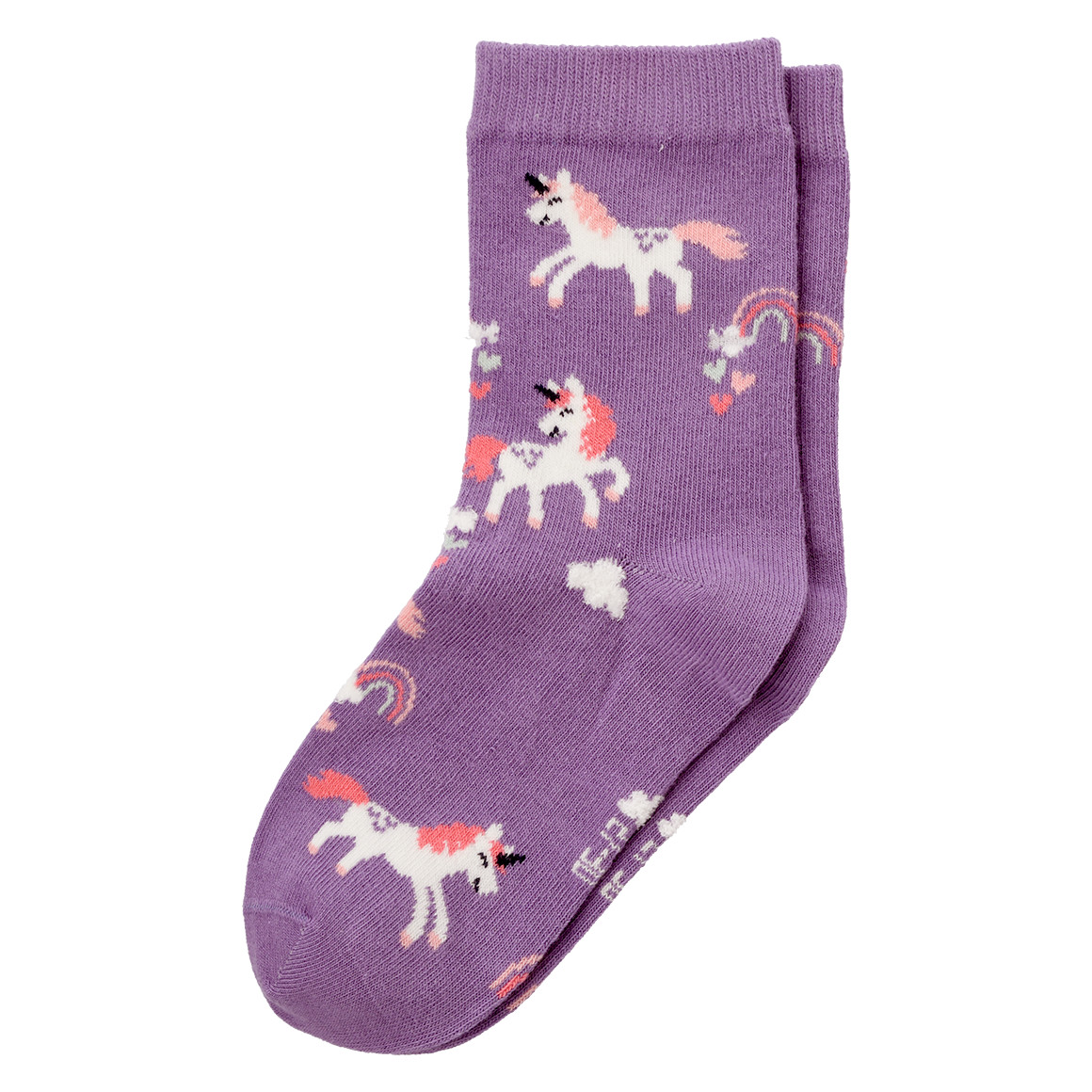 Topolino 3 Paar Mädchen Socken mit Einhörnern weiss / rosa / lila