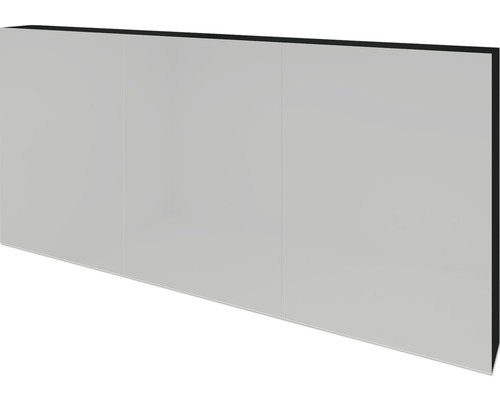 Sanox spiegelkast 140 x 13 x 65 cm, matzwart, 3-deurs