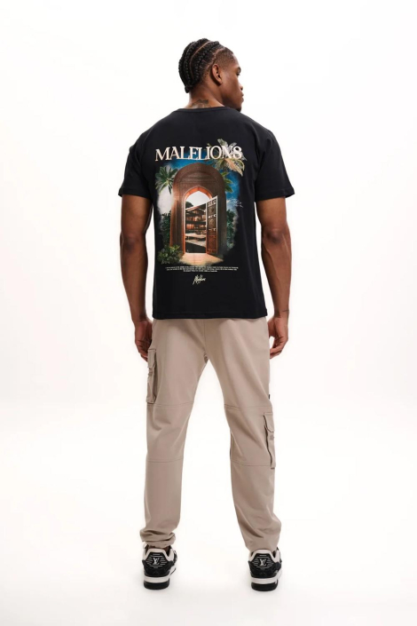 Malelions zwarte heren t-shirt