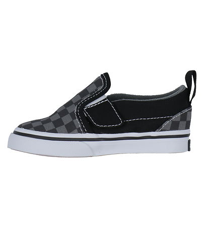 Vans Sko - Slip-On V Checkerboard - Sort/Gr?
