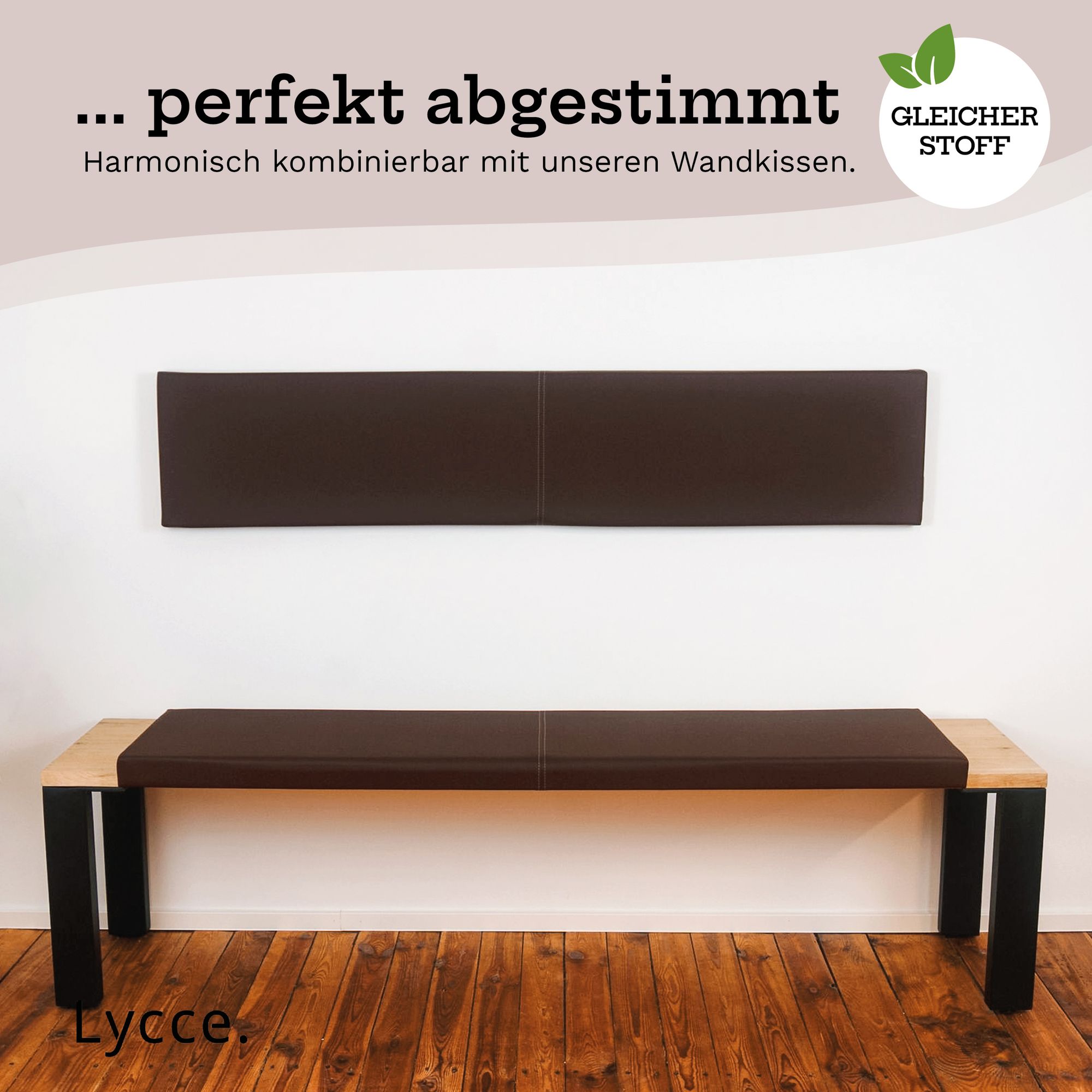 Lycce XXL Klemmkissen Sitzkissen mit 1 Leiste, Kunstleder, Breite 1,5m