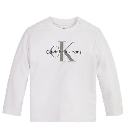 Calvin Klein Bluse - Monogramm LS T-Shirt - Bright White