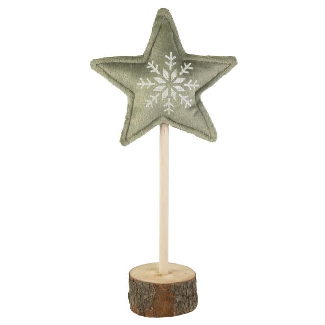 Standdeko - Plüschstern - ca. 12,5 x 5,5 x 26,5 cm - 1 Stück