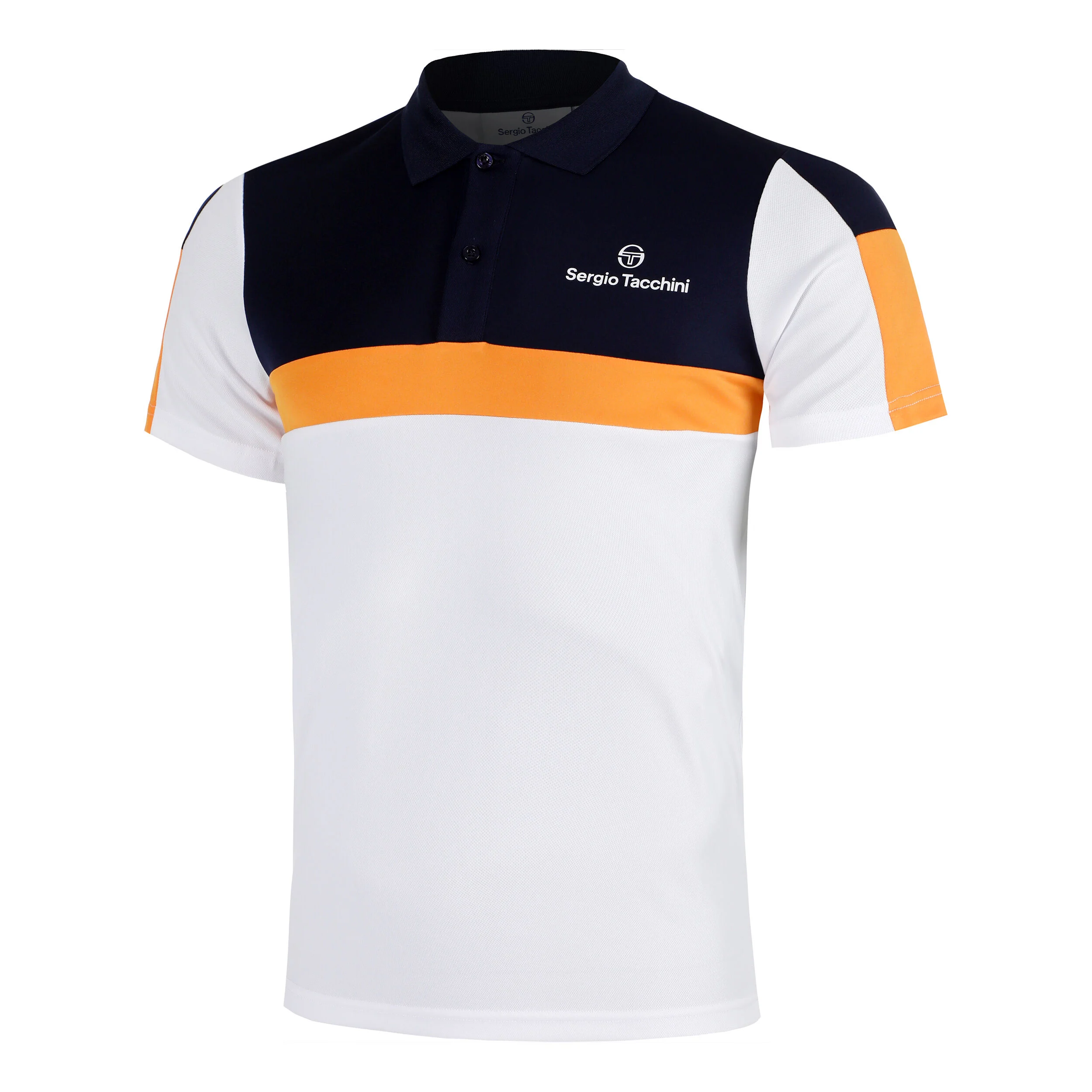 Sergio Tacchini Alata Polo Hommes - Blanc , Abricot