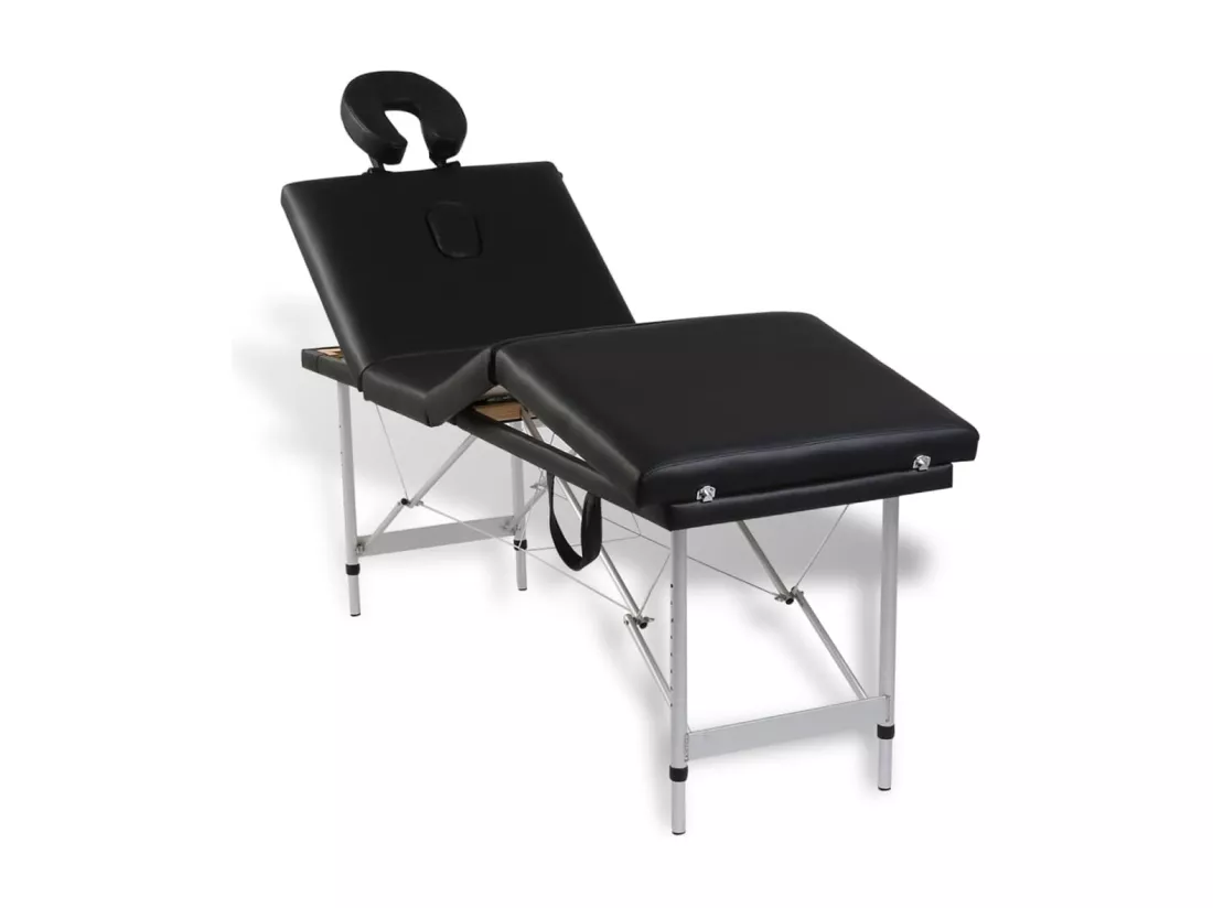 Table pliable de massage argenté 186 x 68 x 59 cm 02_0001890