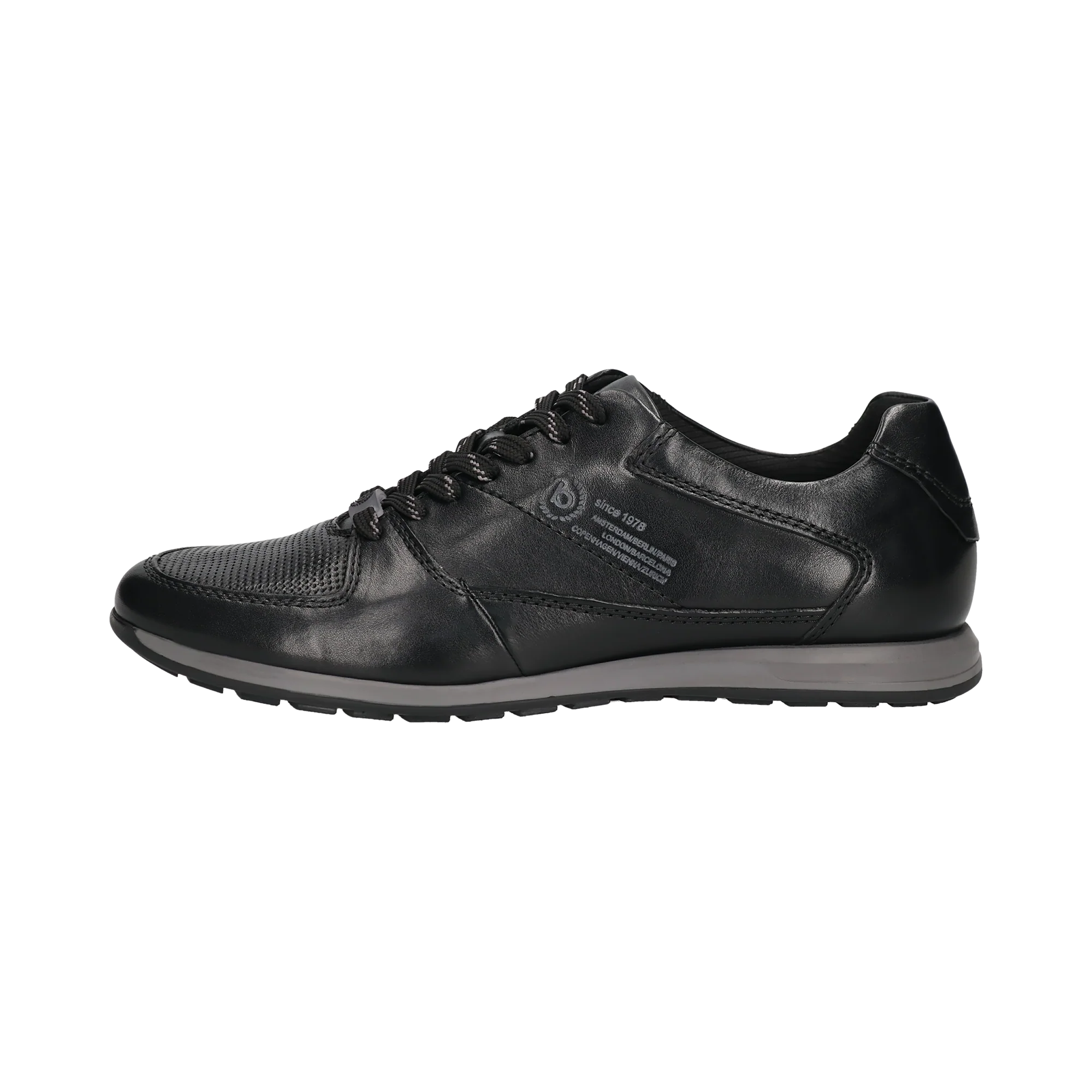 Leder Sneaker schwarz