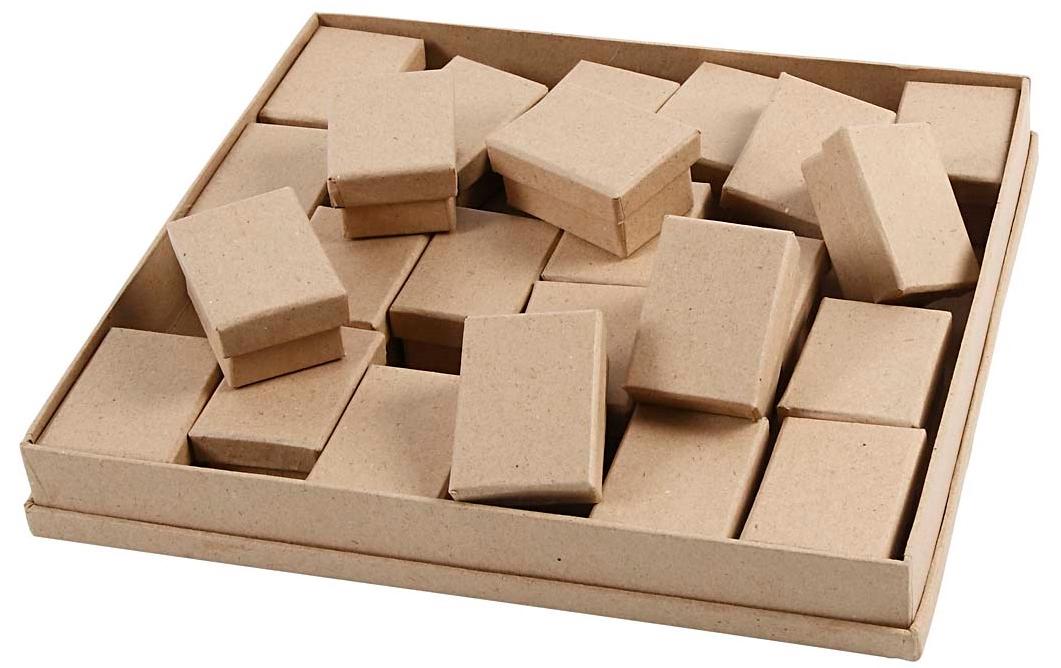 Papp-Schachtel 5 x 7 x 3.5 cm, 24 StückSchachteln aus Pappmaché