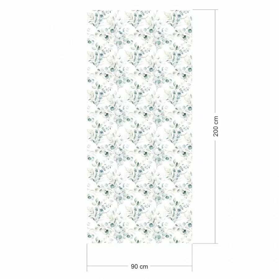 Nikima Klebefolie KF-06 selbstklebende Folie – Floral weißgrün Klebefolie bunt