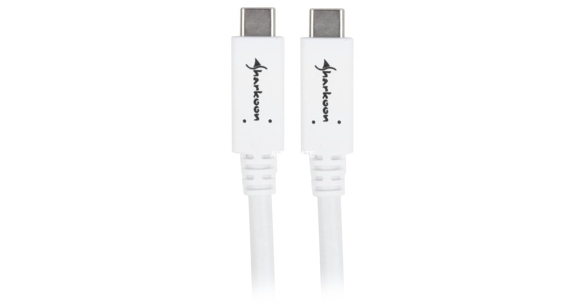 SharkoonUSB-C 3.2 > USB-C kabel  (Wit, 1 meter)