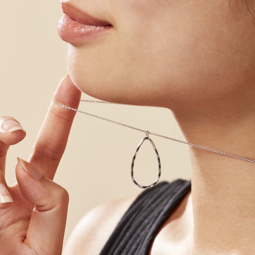 Collier Argent Blanc Camulos
