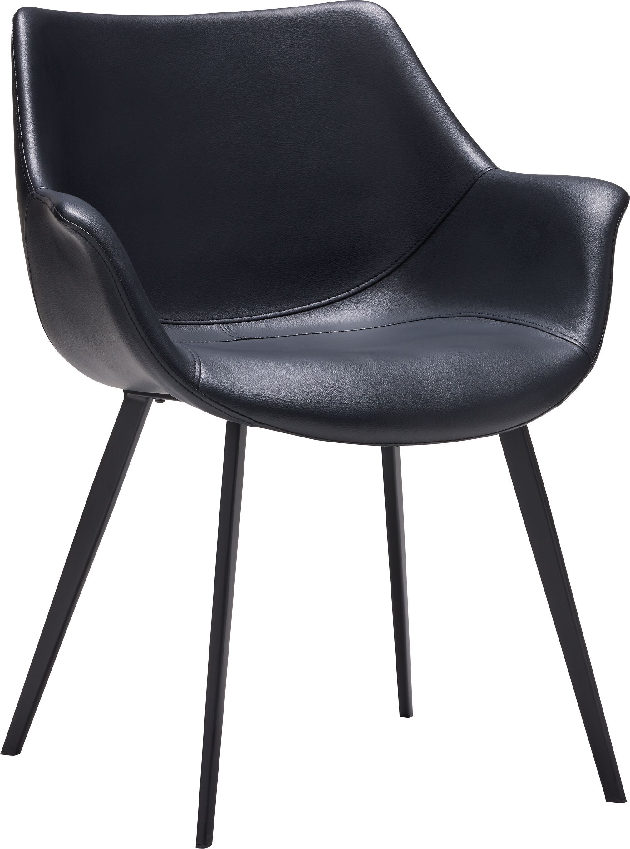 MELVIN Stuhl - Schwarz / B: 62.0 cm x T: 68.0 cm x H: 82.0 cm