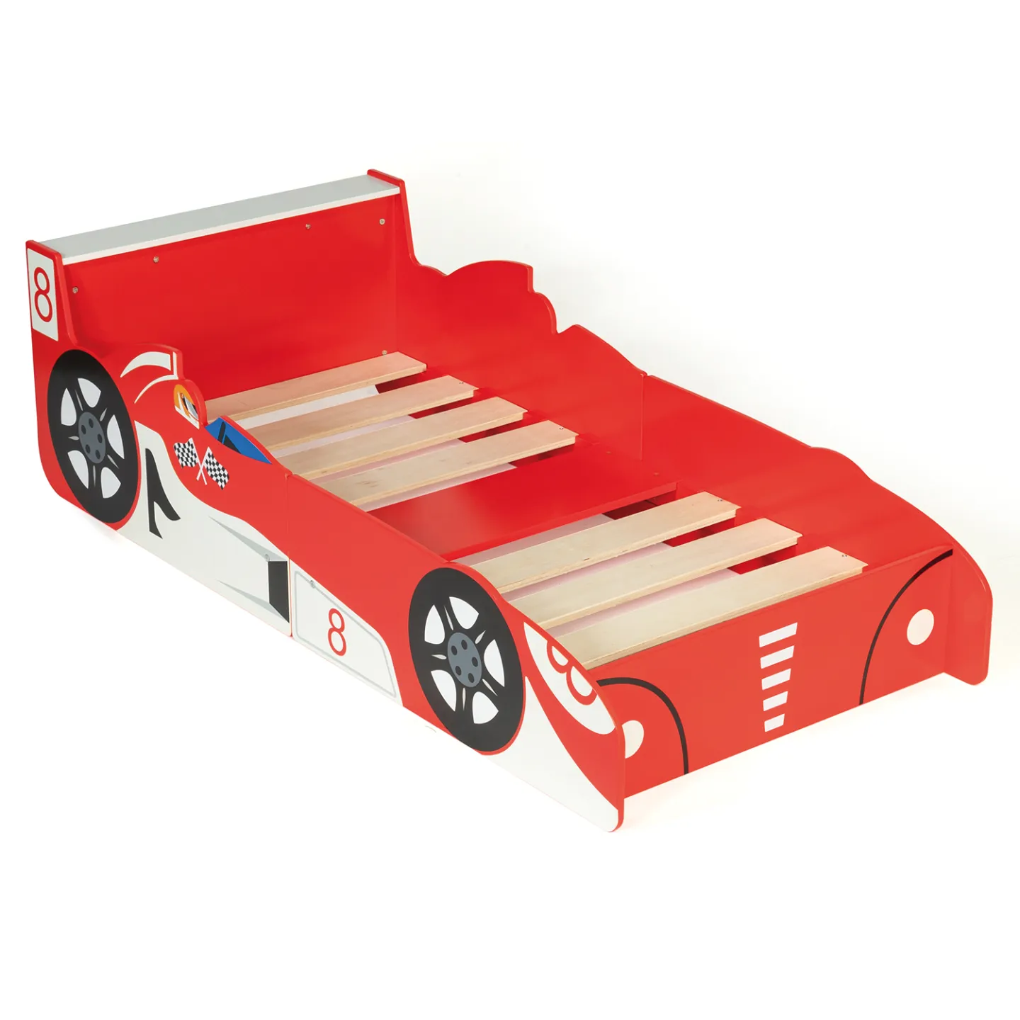 Lit enfant voiture formule 1 TEDDI 70 x 140 CM rouge