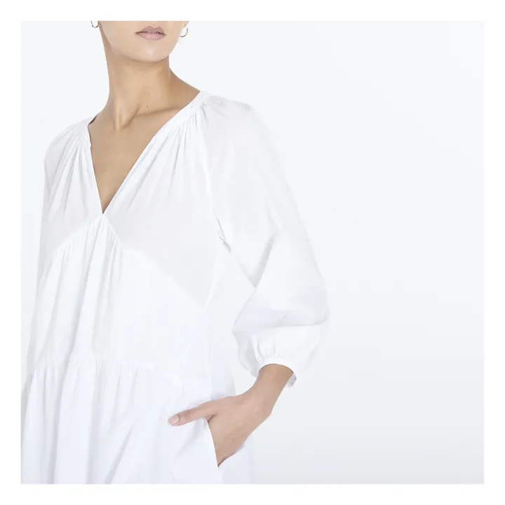 Xirena Robe Nadia Popeline de Coton | Blanc