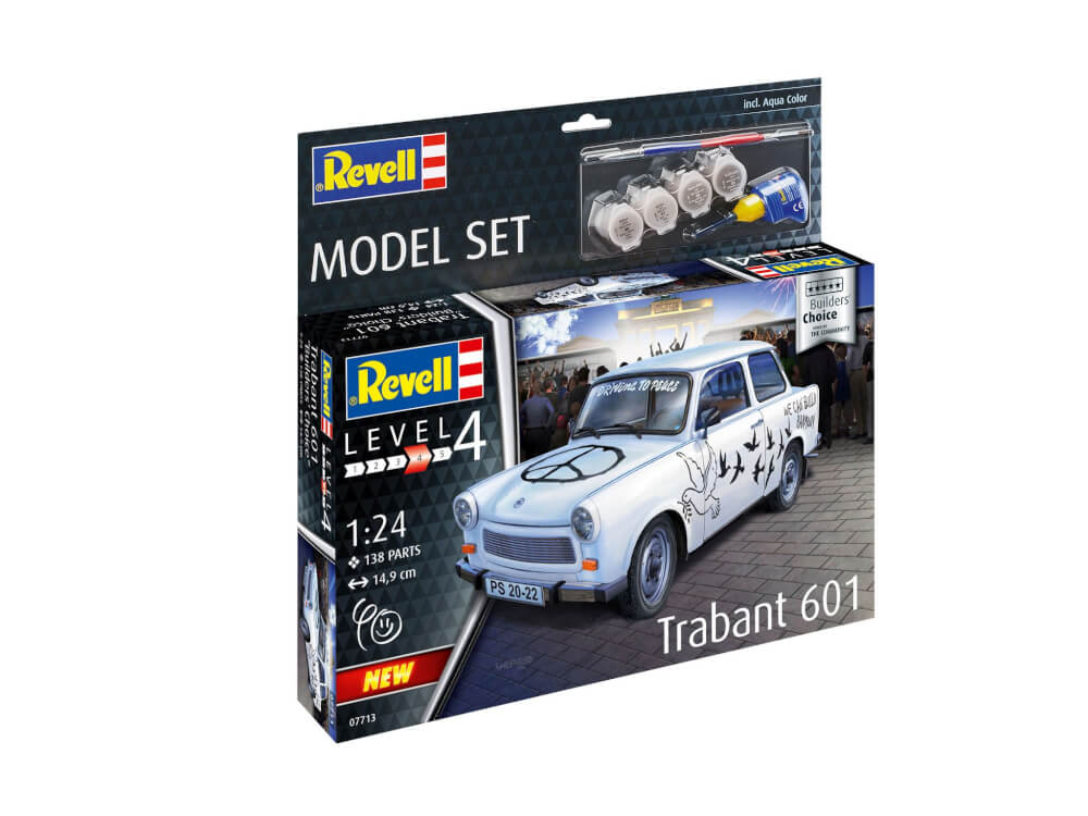 Model Set Trabant 601S Builder's Choice, Revell Modellbausatz mit Basiszubehör