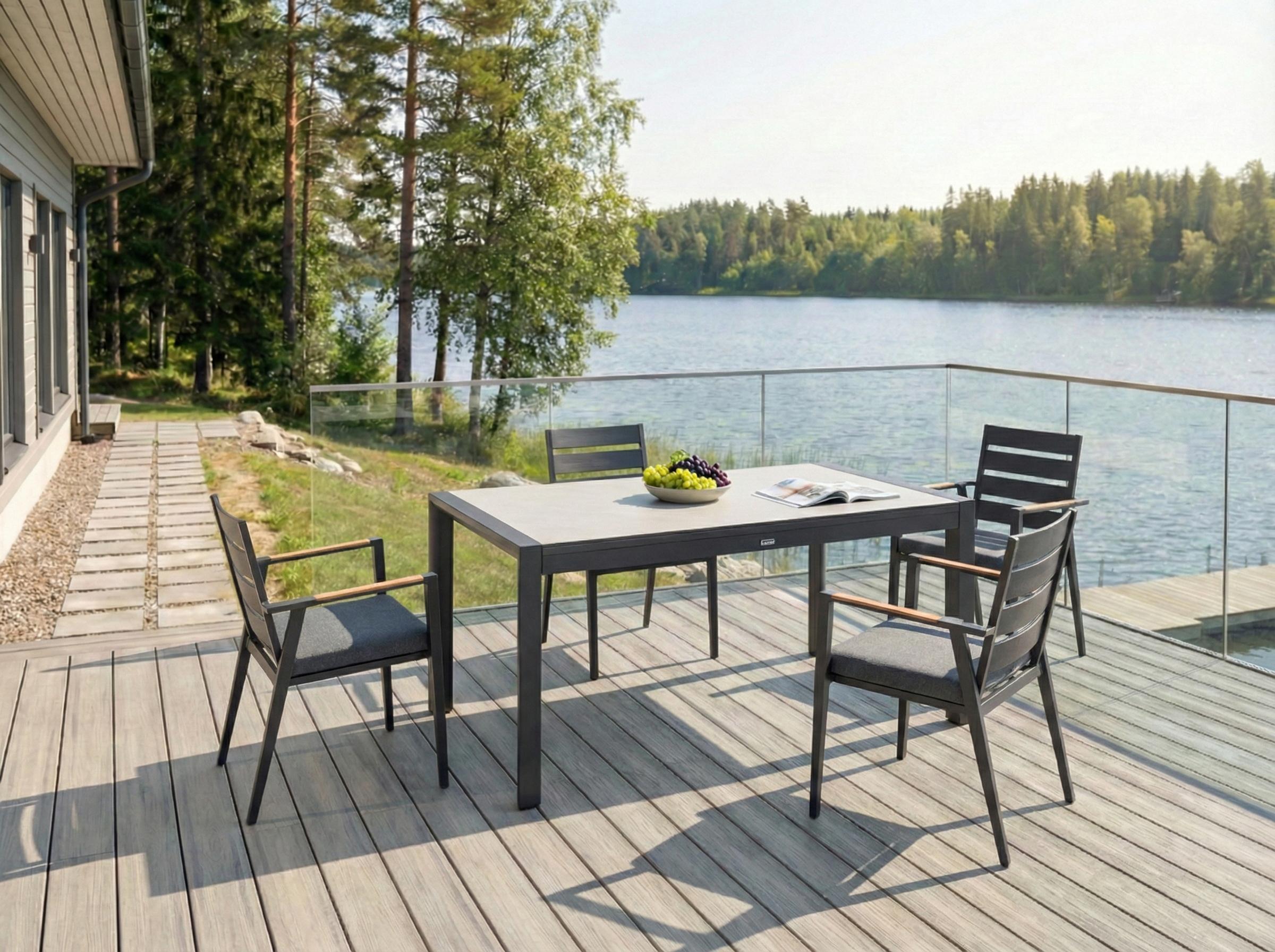 Uitschuifbare tuintafel BINASCO 160/220 cm 90 cm Beige