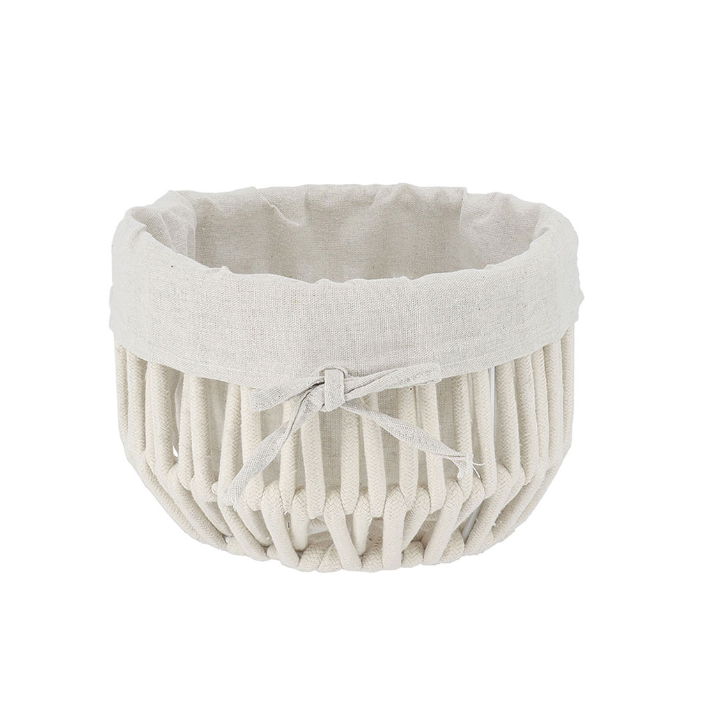 Panier corde blanc 26x17cm