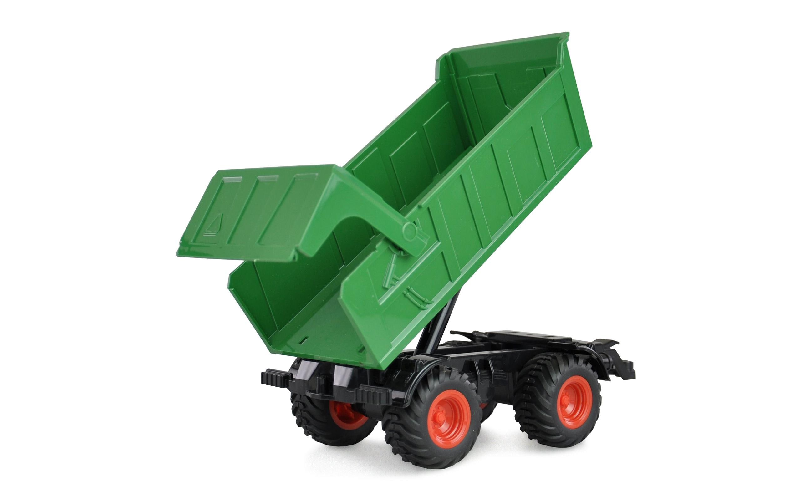 Traktor mit Kippanhänger, Grün 1:24, RTRFerngesteuerter Traktor mit Licht und Sound