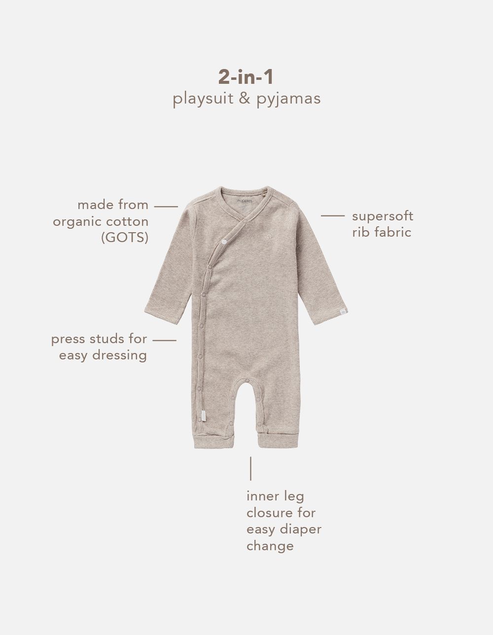 Noppies Newborn Boxpak Nevis - Taupe Melange
