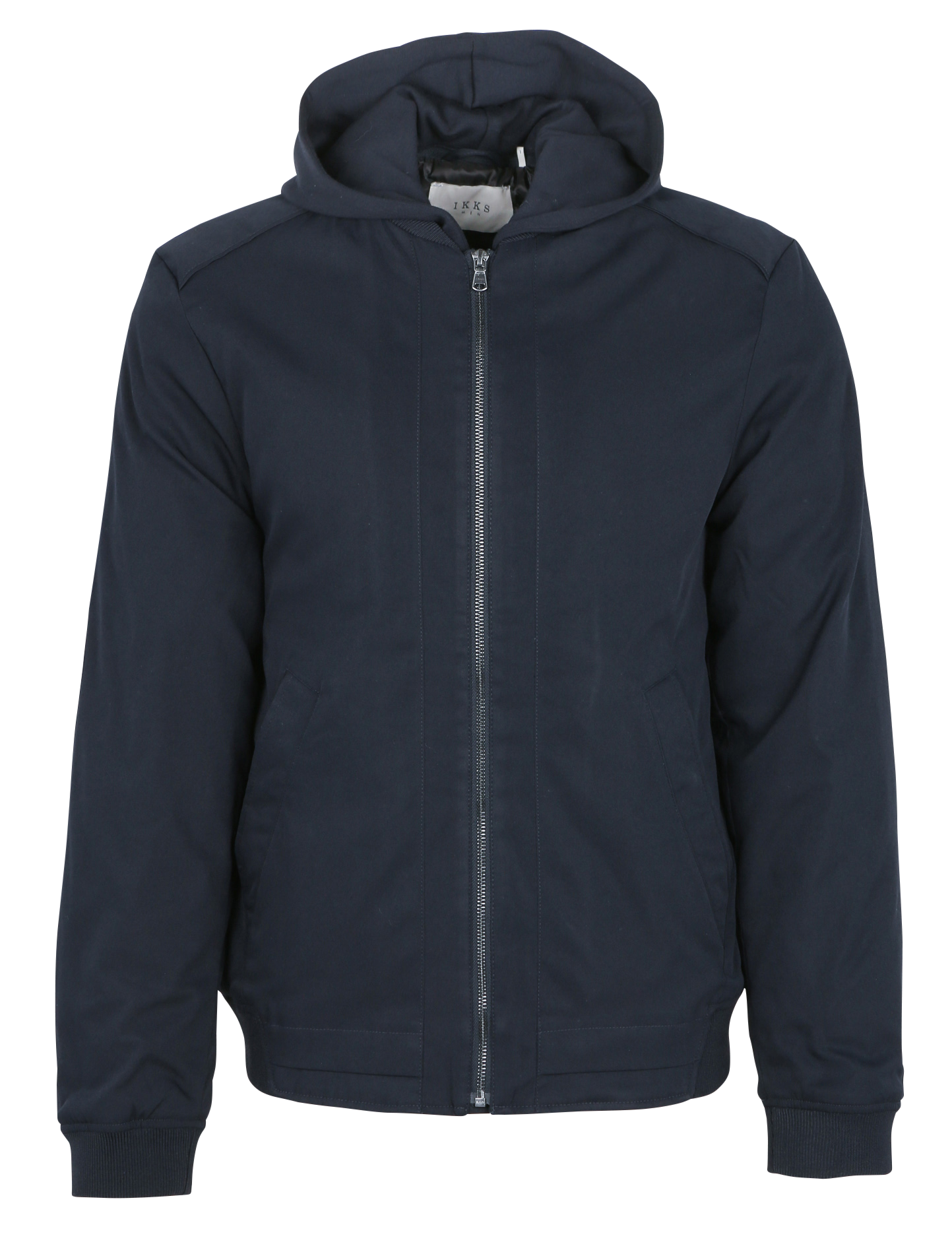 Blouson droit avec parementure | Bleu