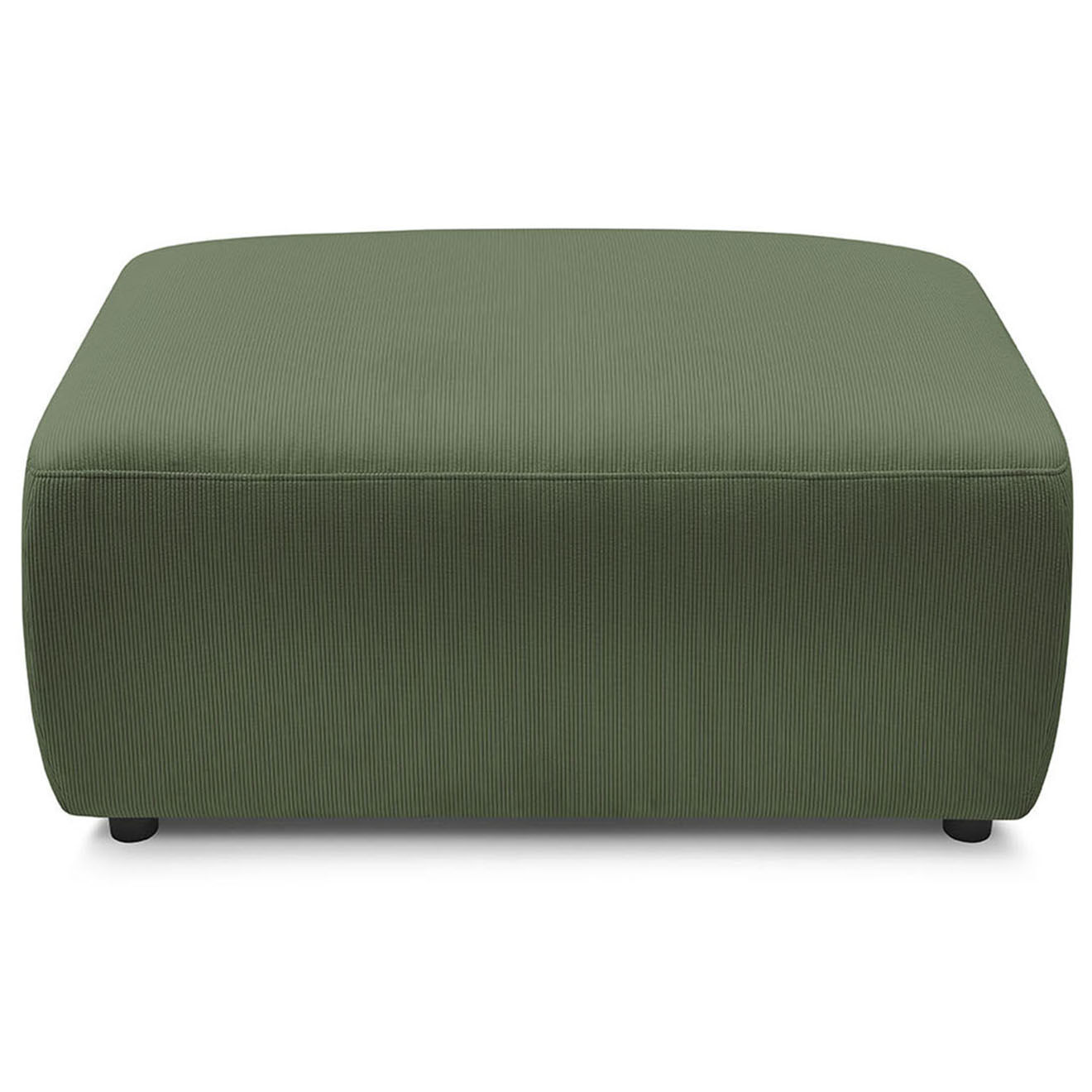 Bobochic Pouf en Velours côtelé Envy vert - 100x70x44 cm