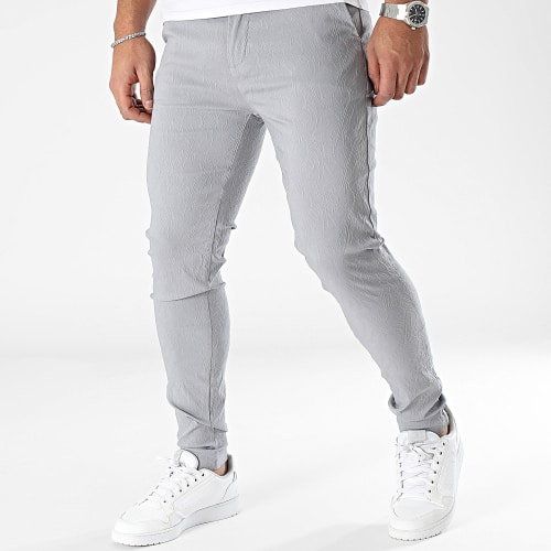 Pantalon Chino Skinny Gris