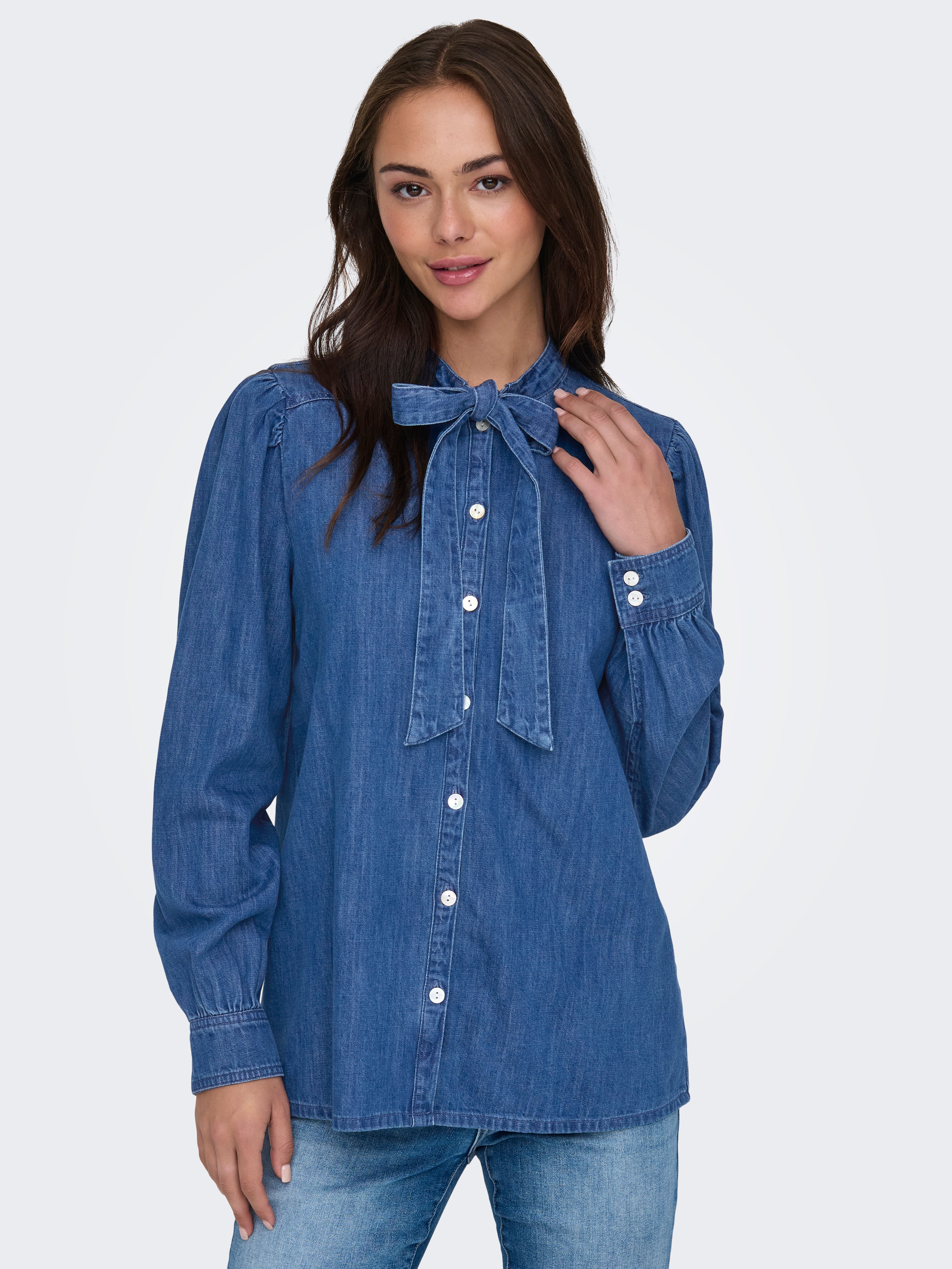 ONLAKIRA Jeanshemd Medium Blue Denim