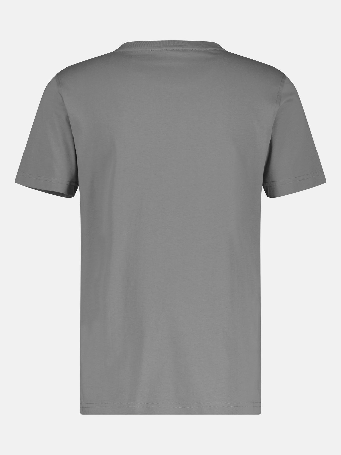 Basic T-Shirt mit Logostitck, unifarben