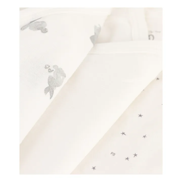 Petit Bateau Lot 3 Bodies Naissance Lapin | Blanc
