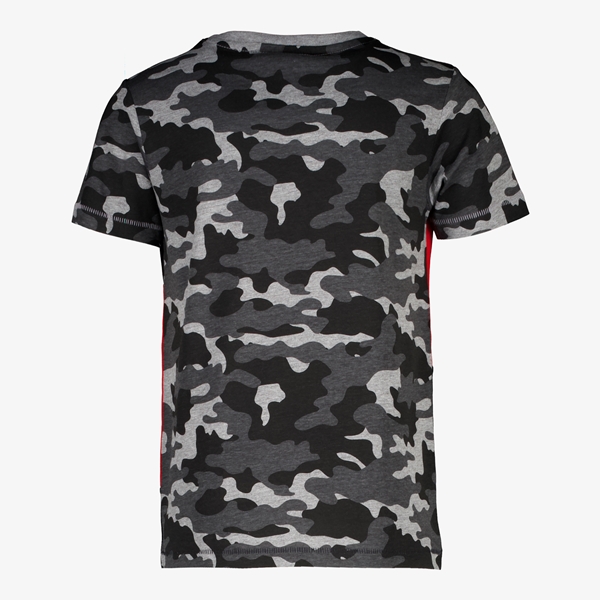 Unsigned jongens T-shirt zwart/rood