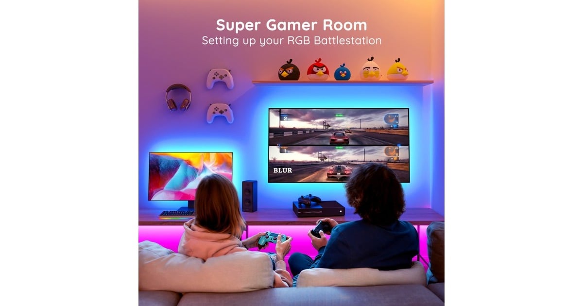 GoveeH6179 RGB Bluetooth LED Backlight sfeerverlichting  (3 meter, voor 46 - 60 inch tv's)