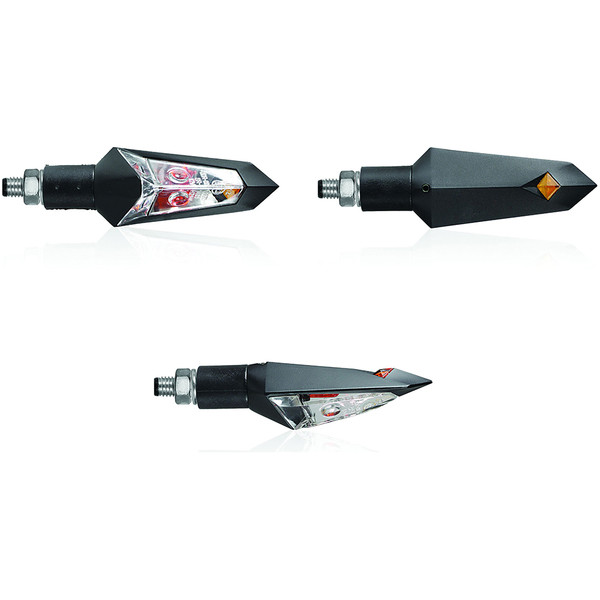 Chaft - Clignotants à Ampoules Trooper Noir Mat / Transparent