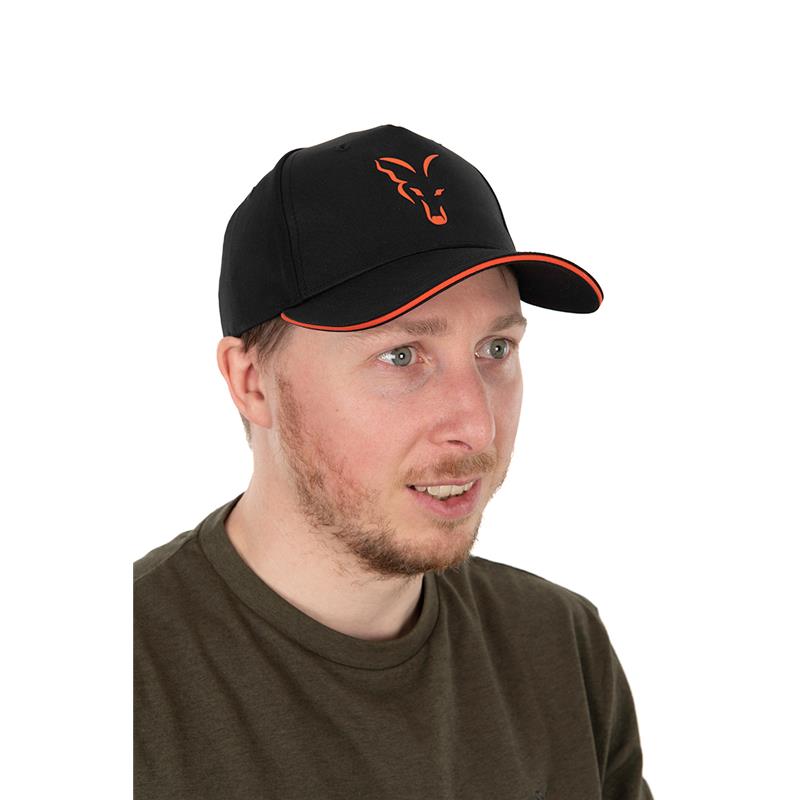Casquette Homme Fox Collection Baseball Cap Black & Orange - Noir