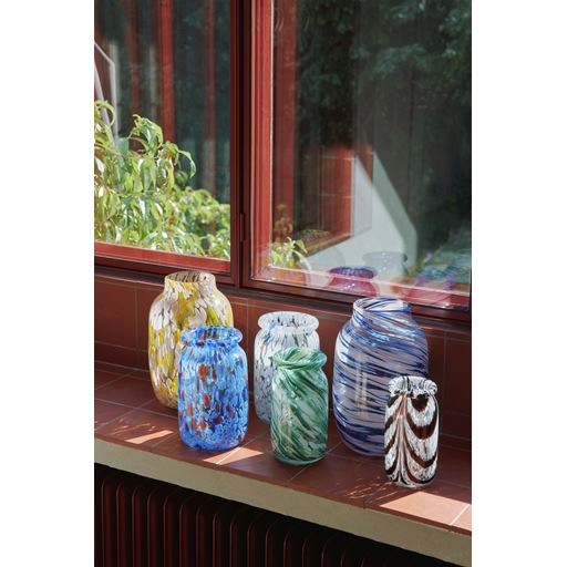 HAY Splash Roll Neck Vase, Coffee/ White