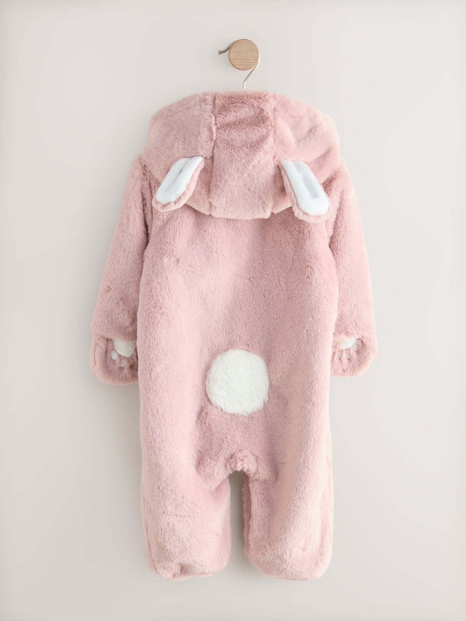 Roze - Baby pakje met konijntjes van imitatiebont (0mnd -2jr)