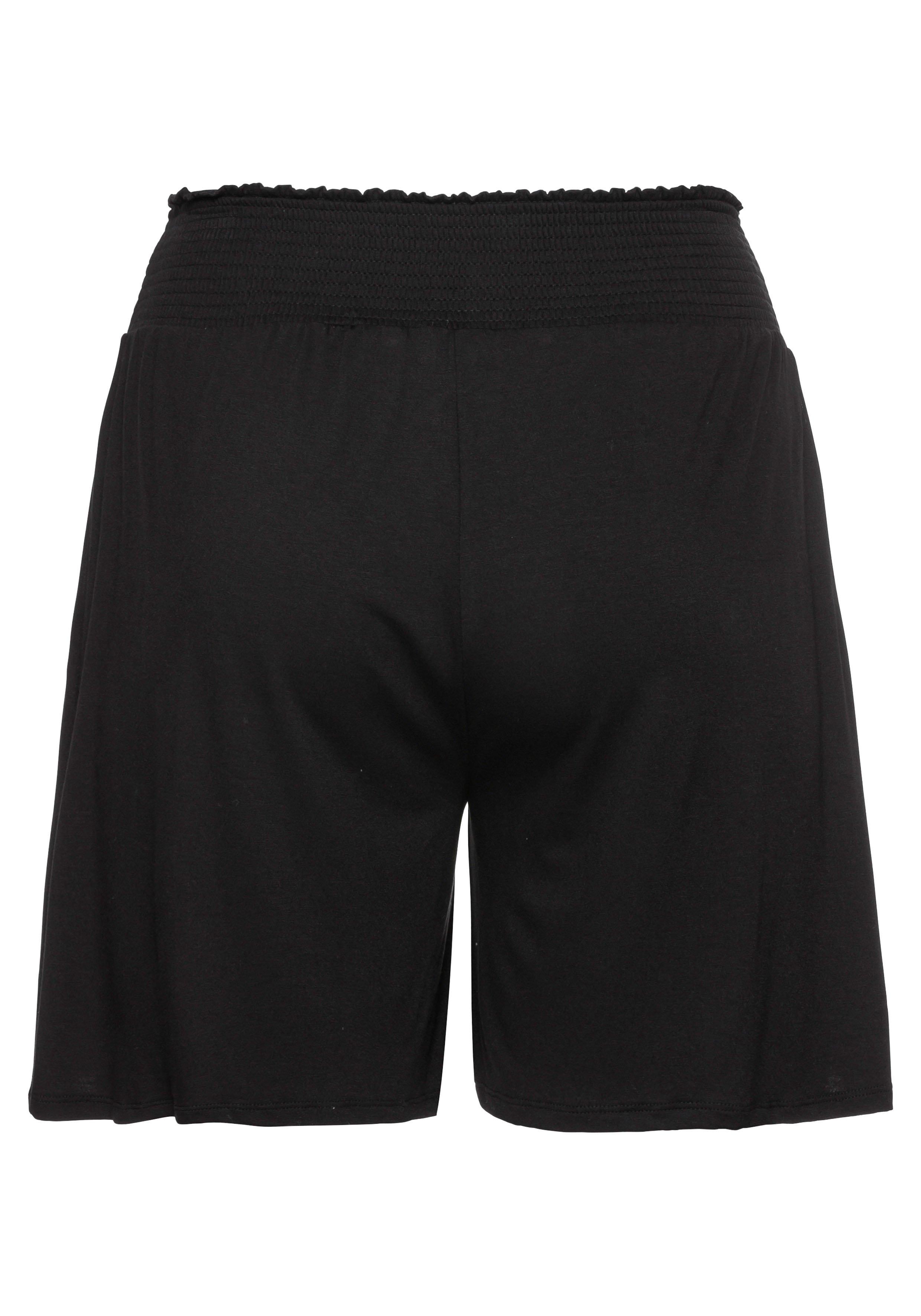 Jerseyshorts mit Smokbund und zwei Taschen