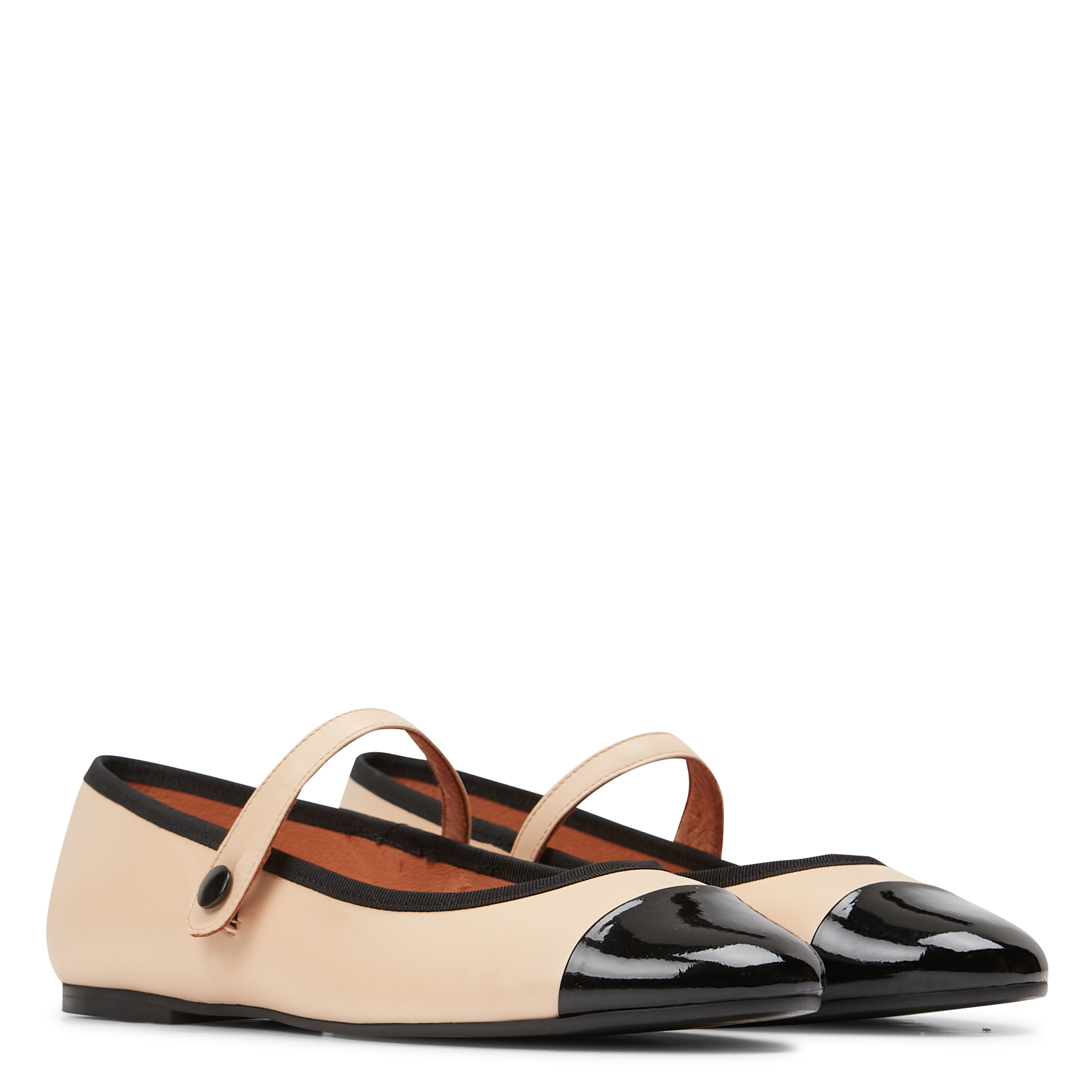 DREUX - Ballerines à brides en cuir | Beige