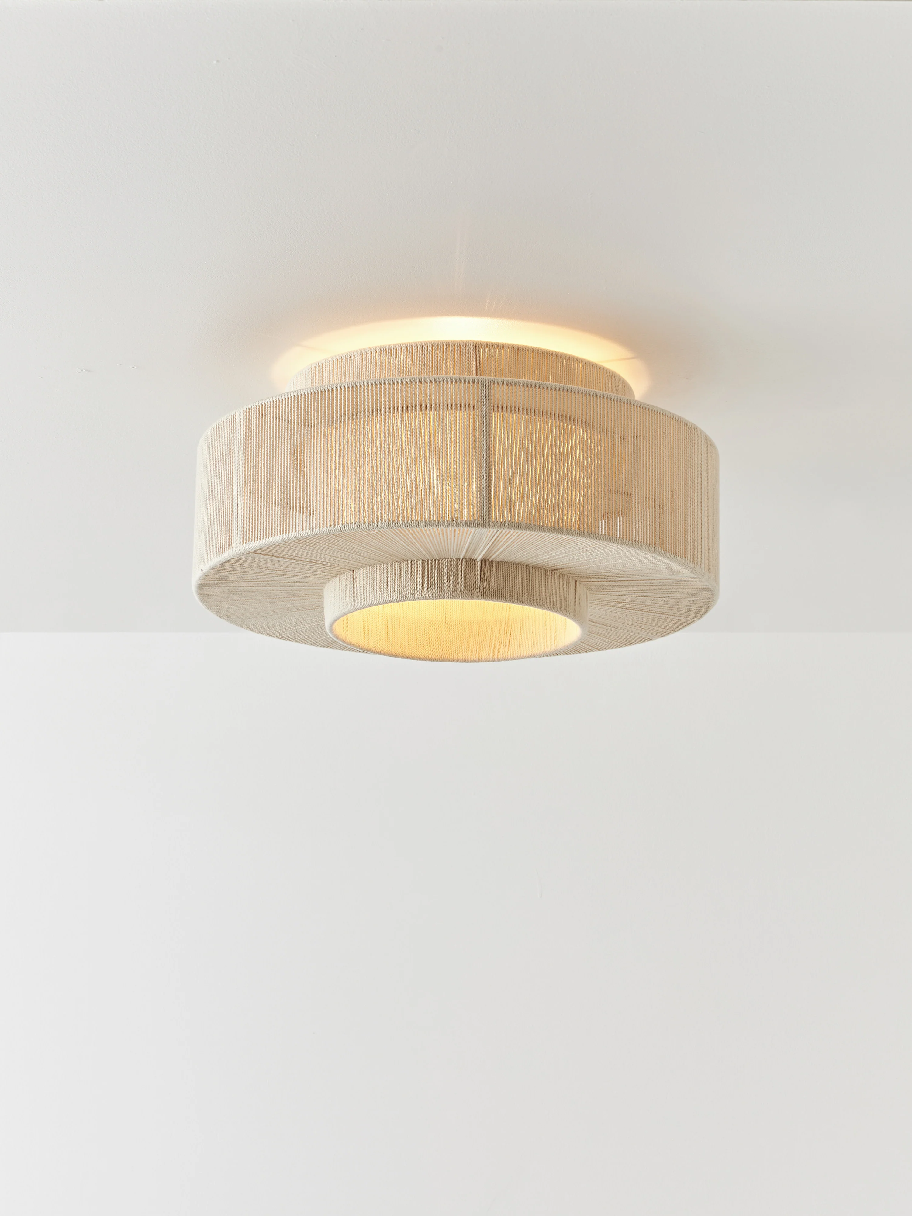 Plafondlamp Lace van linnen draad