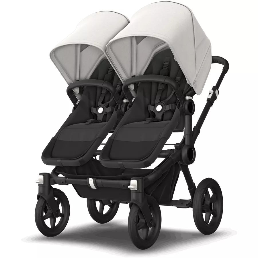 bugaboo Zwillingswagen Donkey 5 Twin Complete BlackMisty White