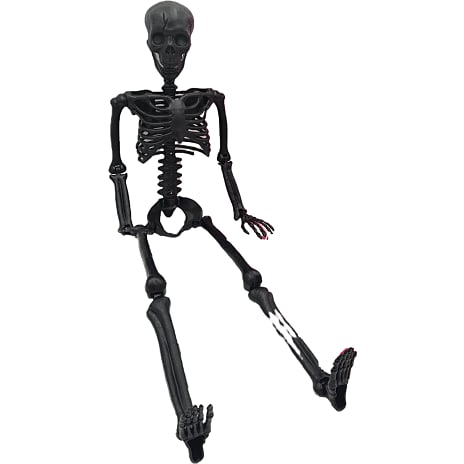 Halloween skelet H: 90 cm - sort