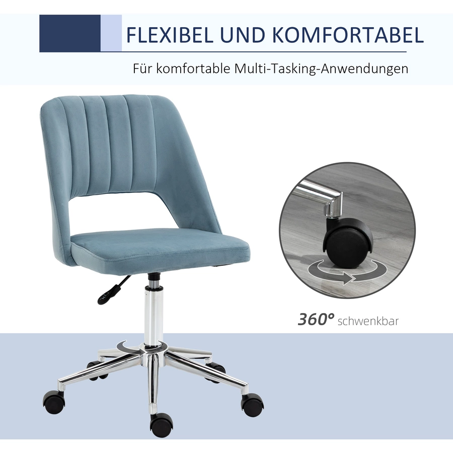 Vinsetto Bürostuhl moderner Stil, drehräder, High-End-Gaslift Blau
