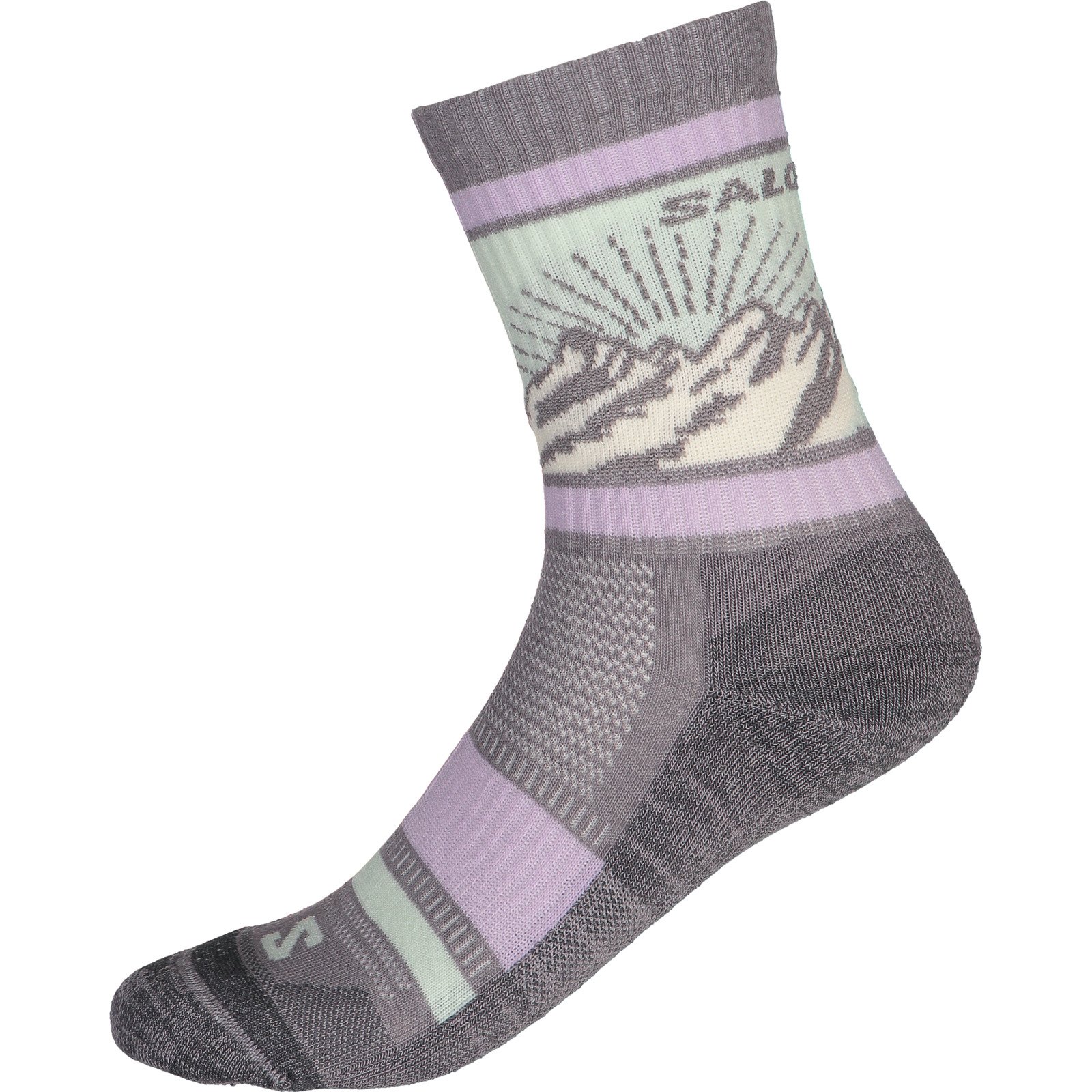Salomon Out Alps Crew Erwachsenen-Socken, 2 Paar 36-38, hellgrau