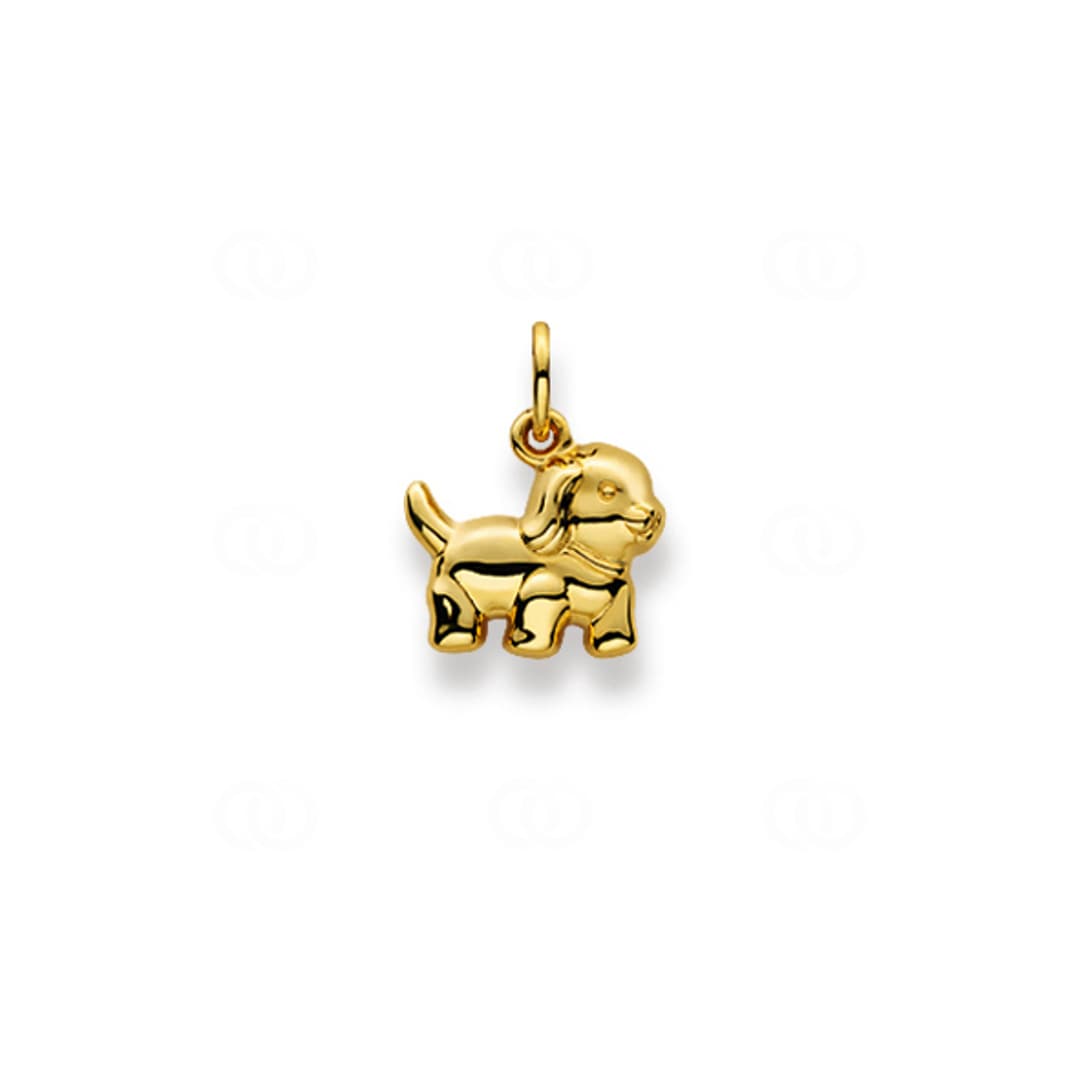 Anhänger 750/18 K Gelbgold Hund