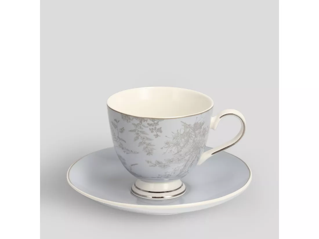 Tasse Avec Soucoupe Ibisco Moyen Multicolore 7.5 x 15.1