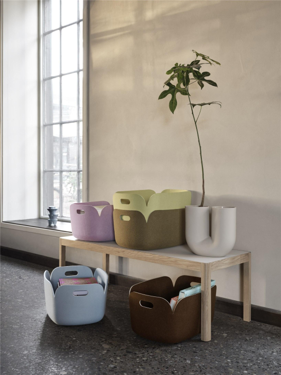 Muuto Restore opbergmand 28x28 Brown Green