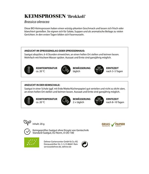 Dehner Bio-Keimsprossen 'Brokkoli'