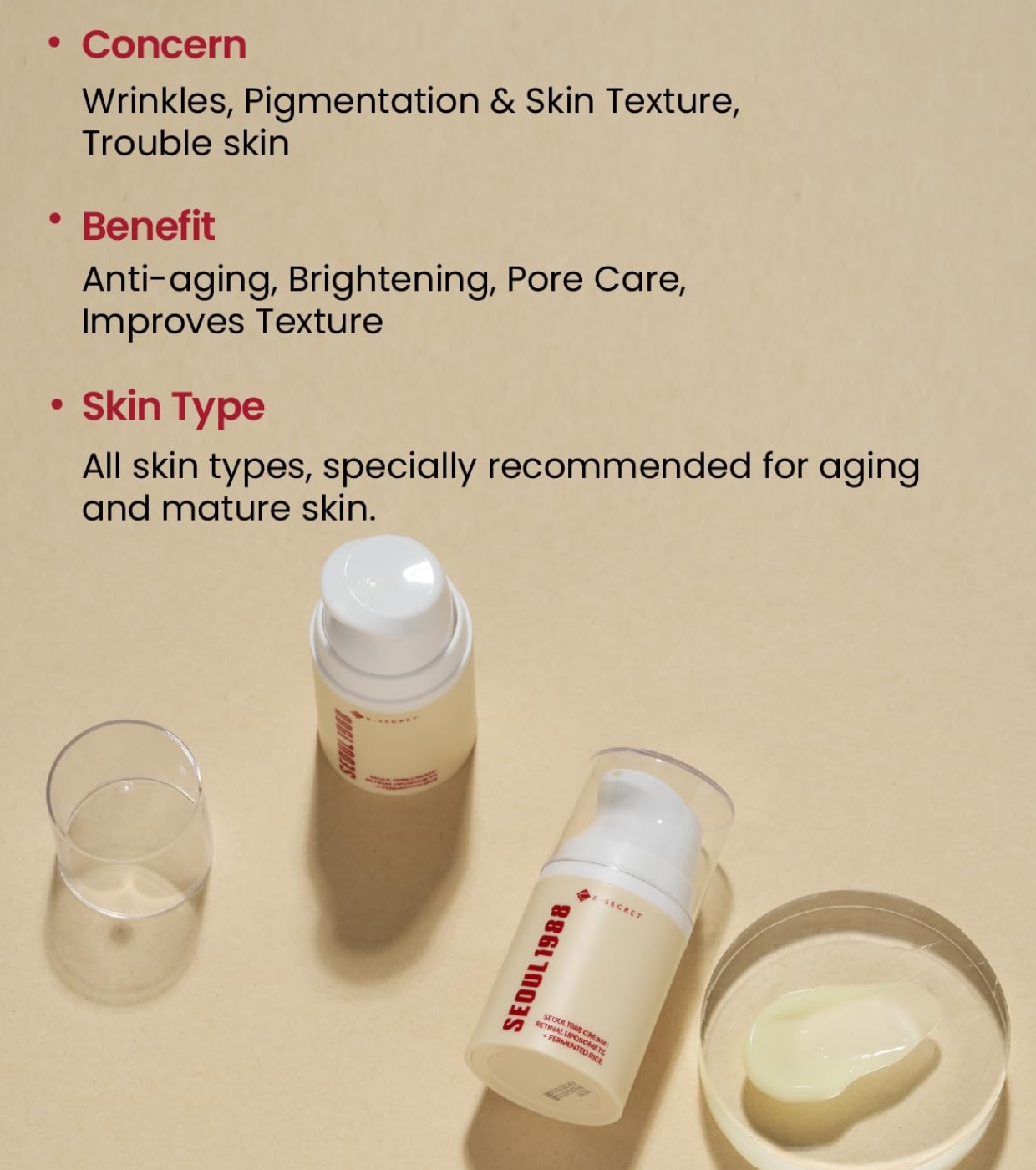 K-Secret - *Seoul 1988* - Creme Retinal Liposome 1% + Fermented Rice
