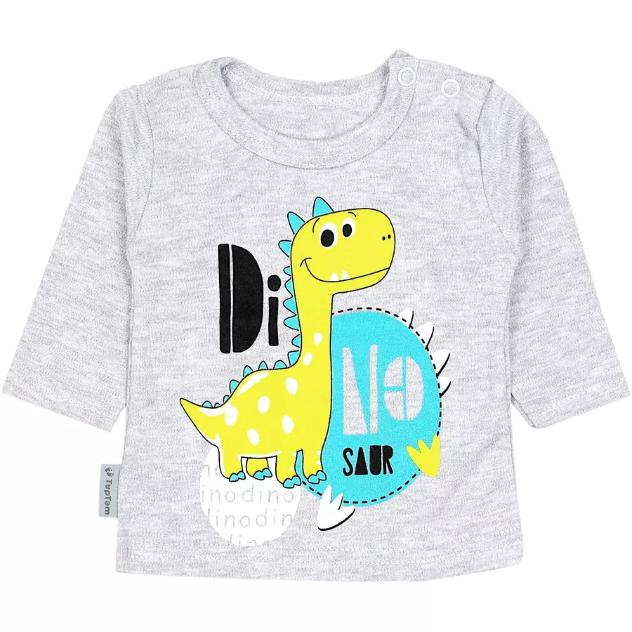 TupTam Baby Jungen Langarmshirt 5er Set weißgrau