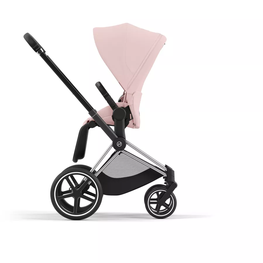 cybex PLATINUM Kombikinderwagen New Priam Chrome Black Peach Pink