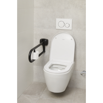 Secucare wc-rolhouder tbv wc-beugelpremium opklapbaar zwart